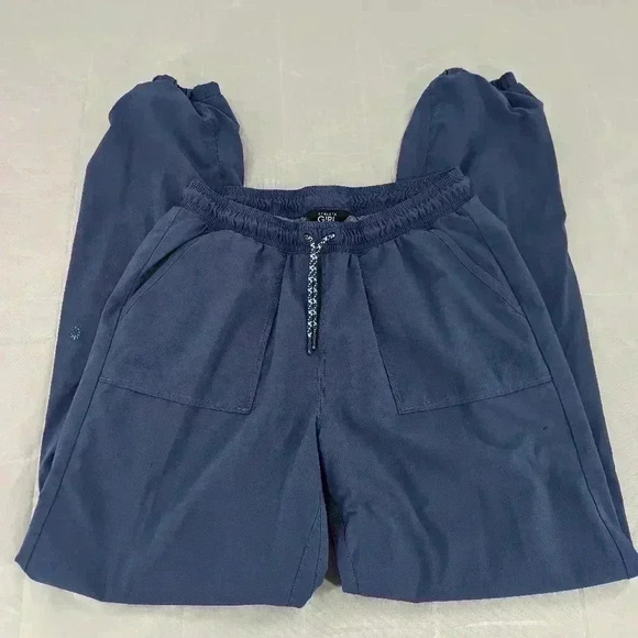 Athleta Girl Size XL Lined High Jump Jogger Blue Drawstring With Pockets - Picture 1 of 16